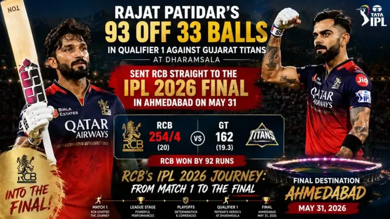 RCB IPL 2026 journey Rajat Patidar Virat Kohli play big roles