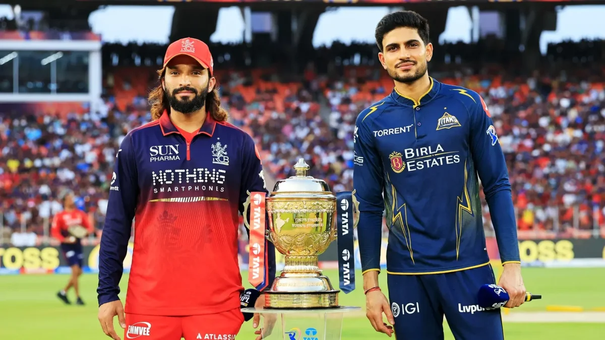 Rajat Patidar and Subman Gill with the IPL 2026 Trophy
