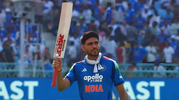 Shubman Gill Celebrates His 154 Against Afghanistan in the India vs Afghanistan 2nd ODI at Lucknow